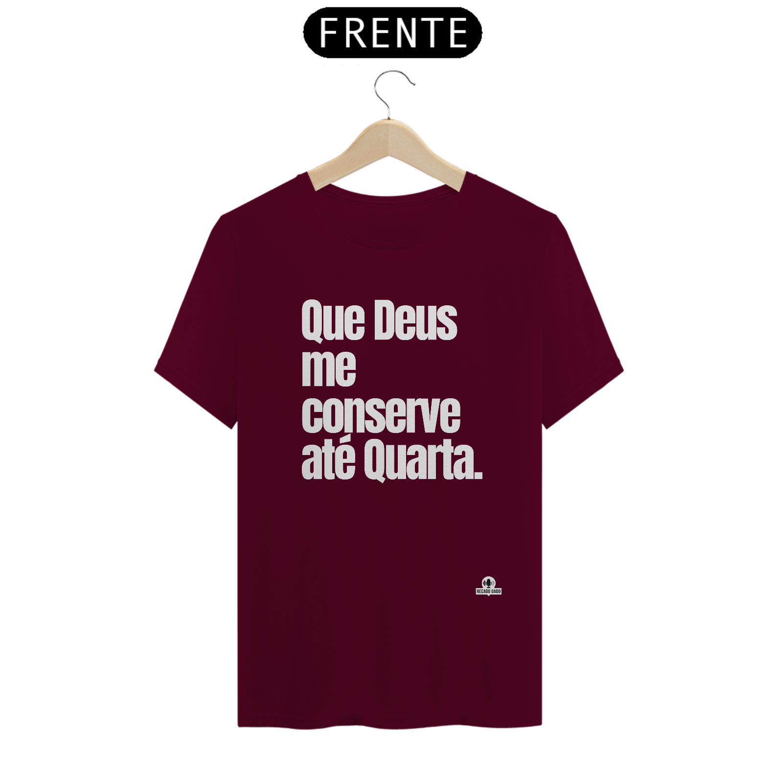 Camiseta com frase de humor 