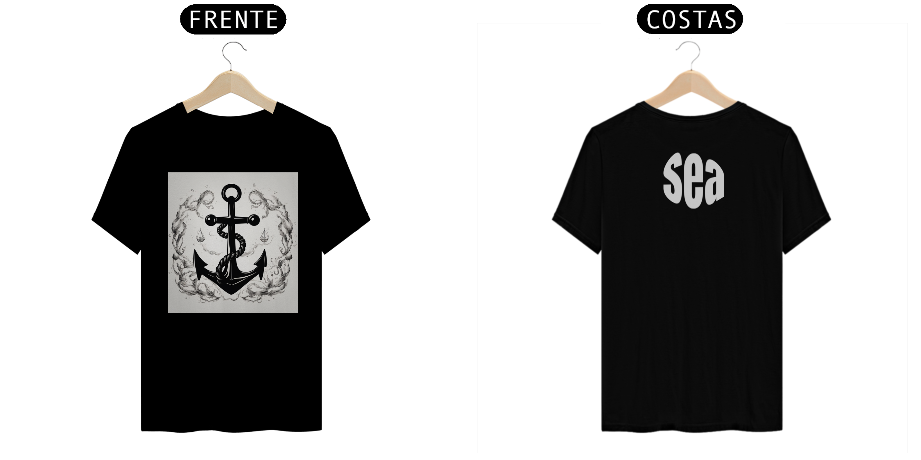 Camisa âncora oceano