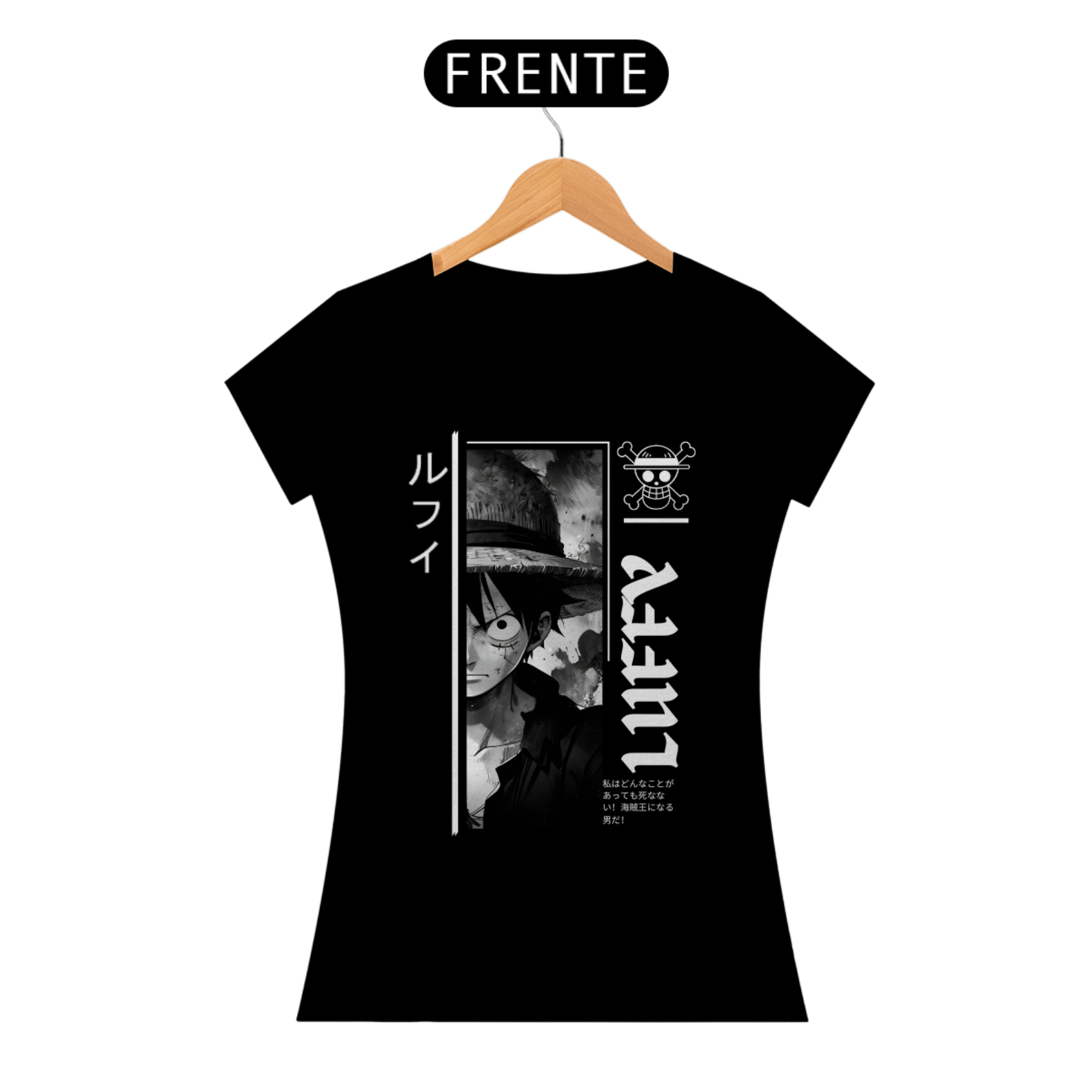 One Piece - Baby Look Preta Luffy I