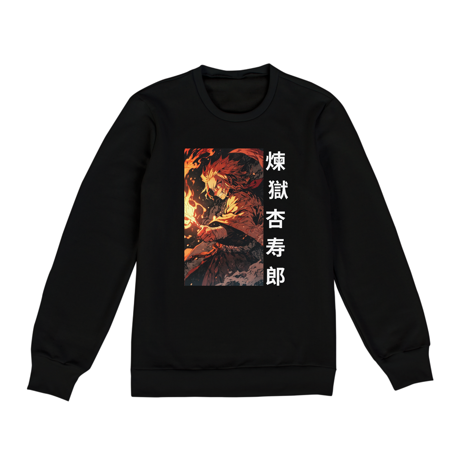 Nome do produto: Demon Slayer - Moletom Preto Rengoku
