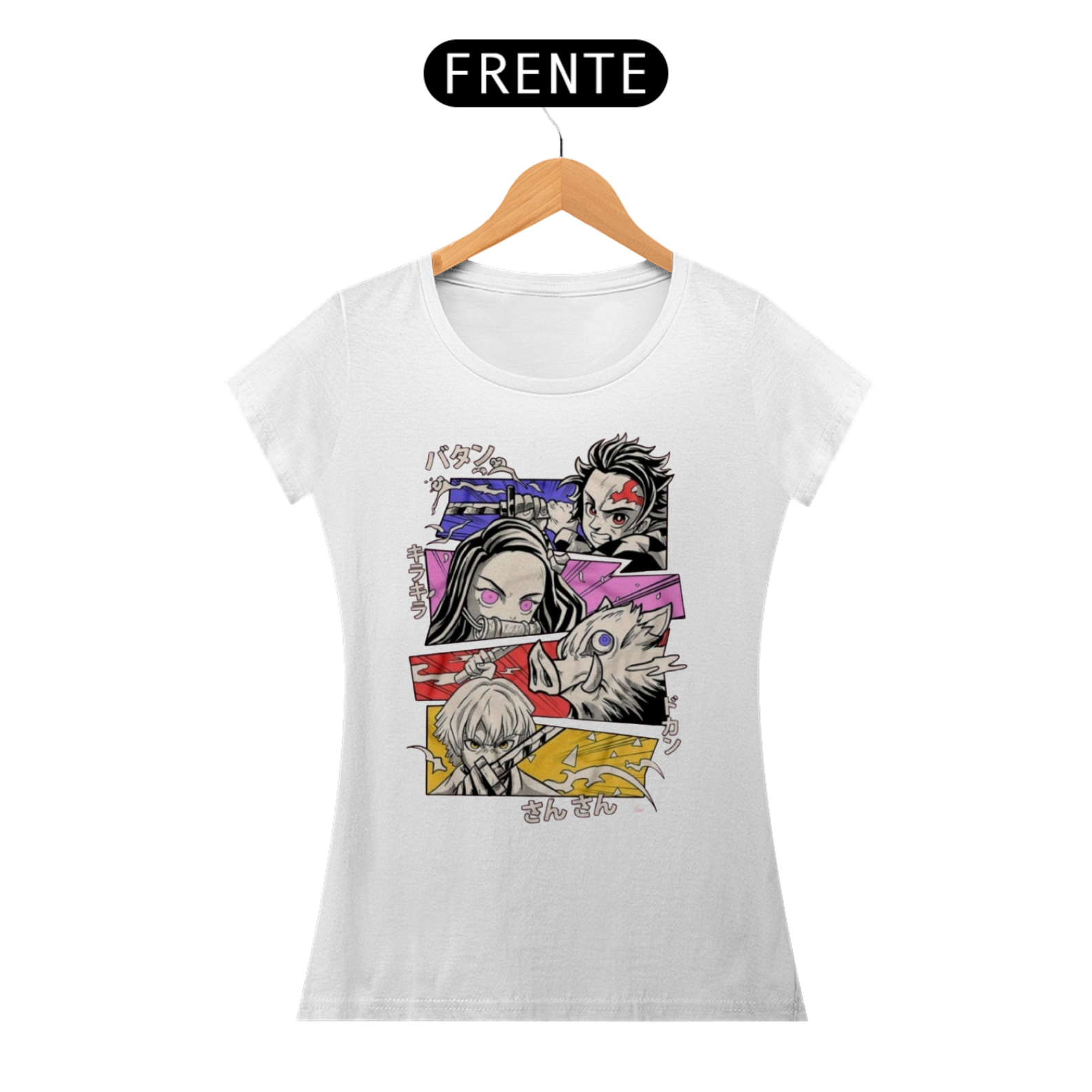 Camiseta Feminina Demon Slayer 