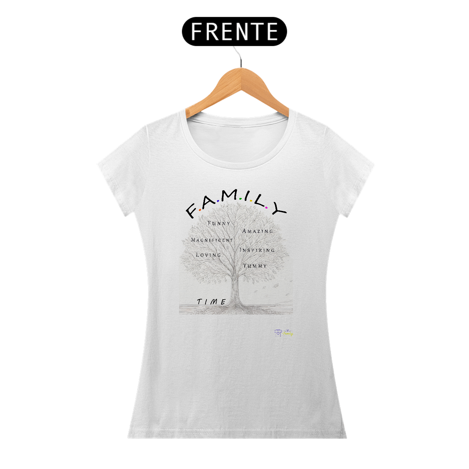 Árvore da Família - modelo baby look