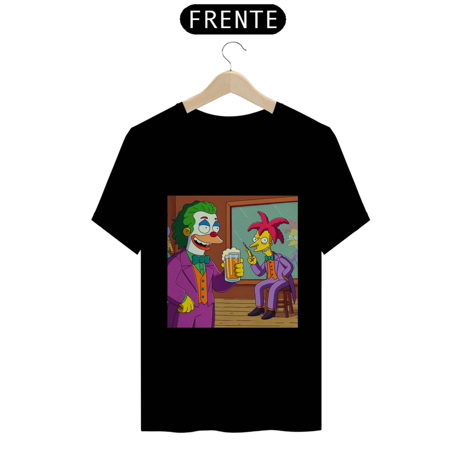 T-Shirt Coringa & Sideshow Bob (Os Simpsons)