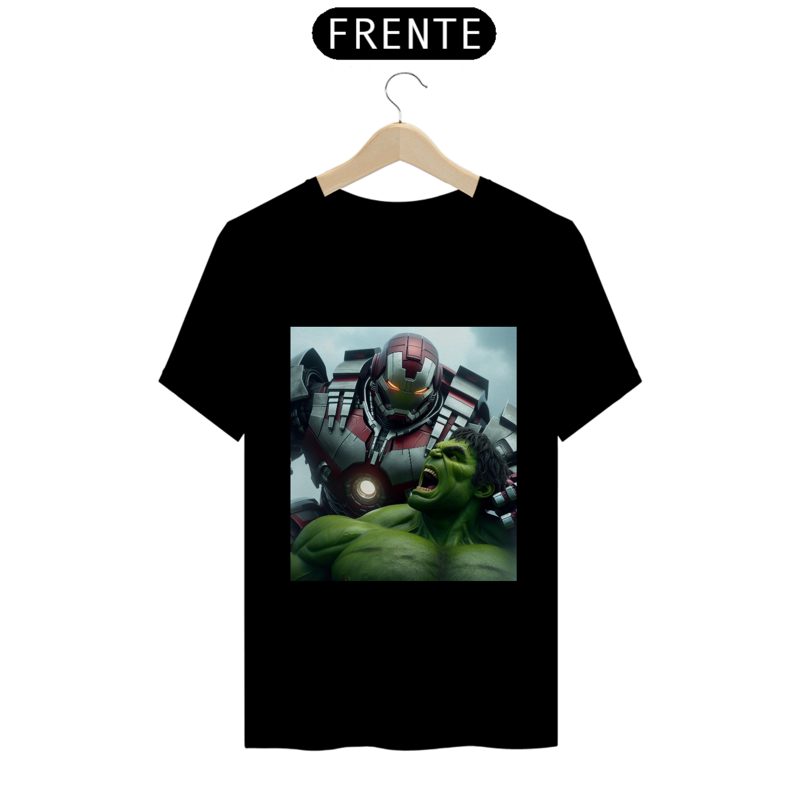 T-Shirt Hulk e Homem de Ferro (Hulkbuster)