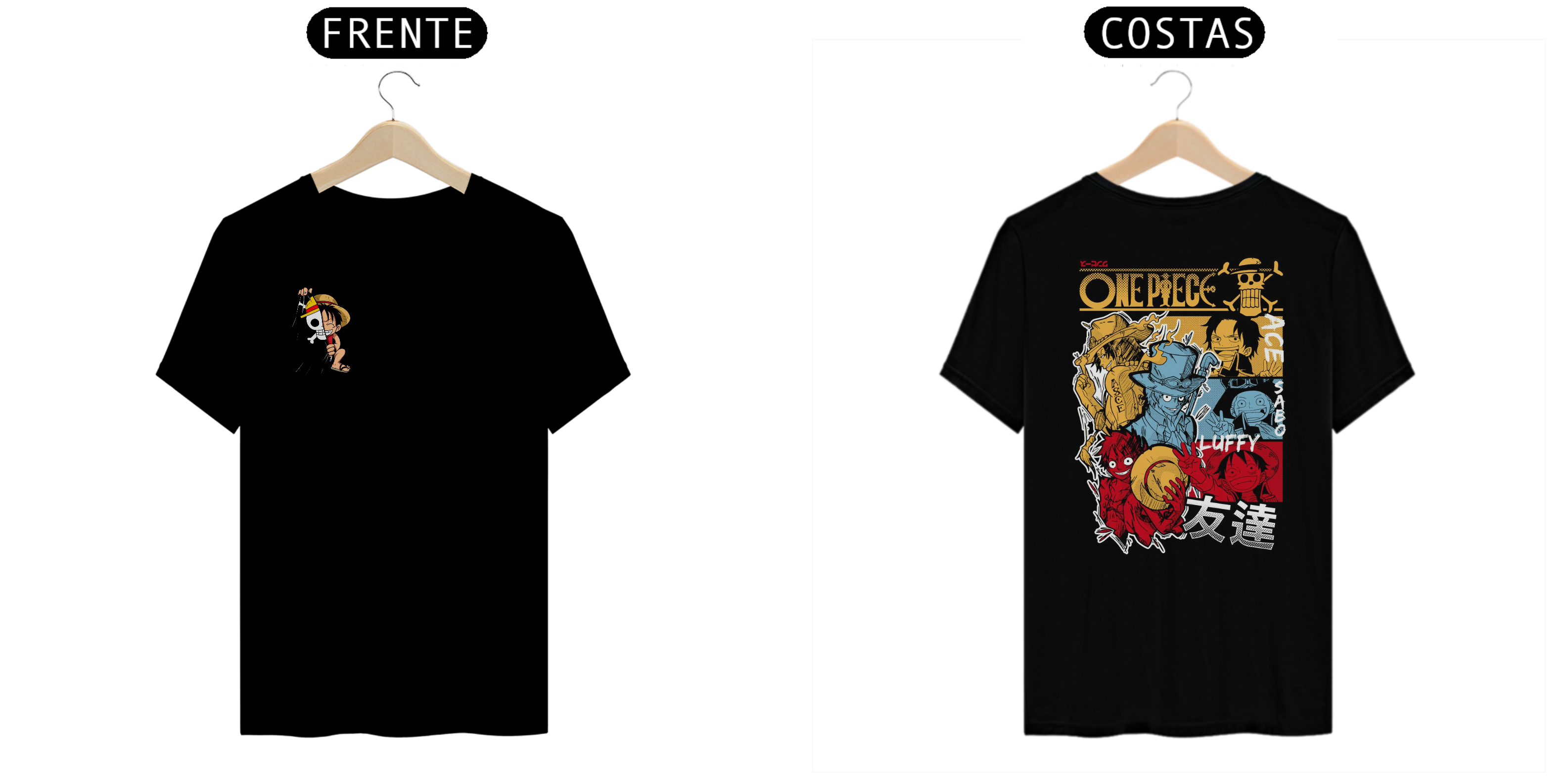 CAMISETA - ONE PIECE FRENTE E COSTAS