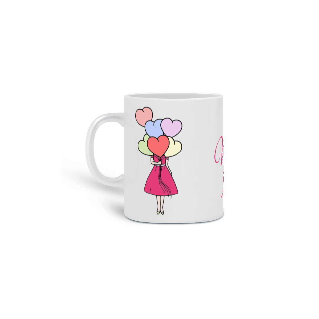 Caneca fofa para meninas com frase: Vida Fofa!