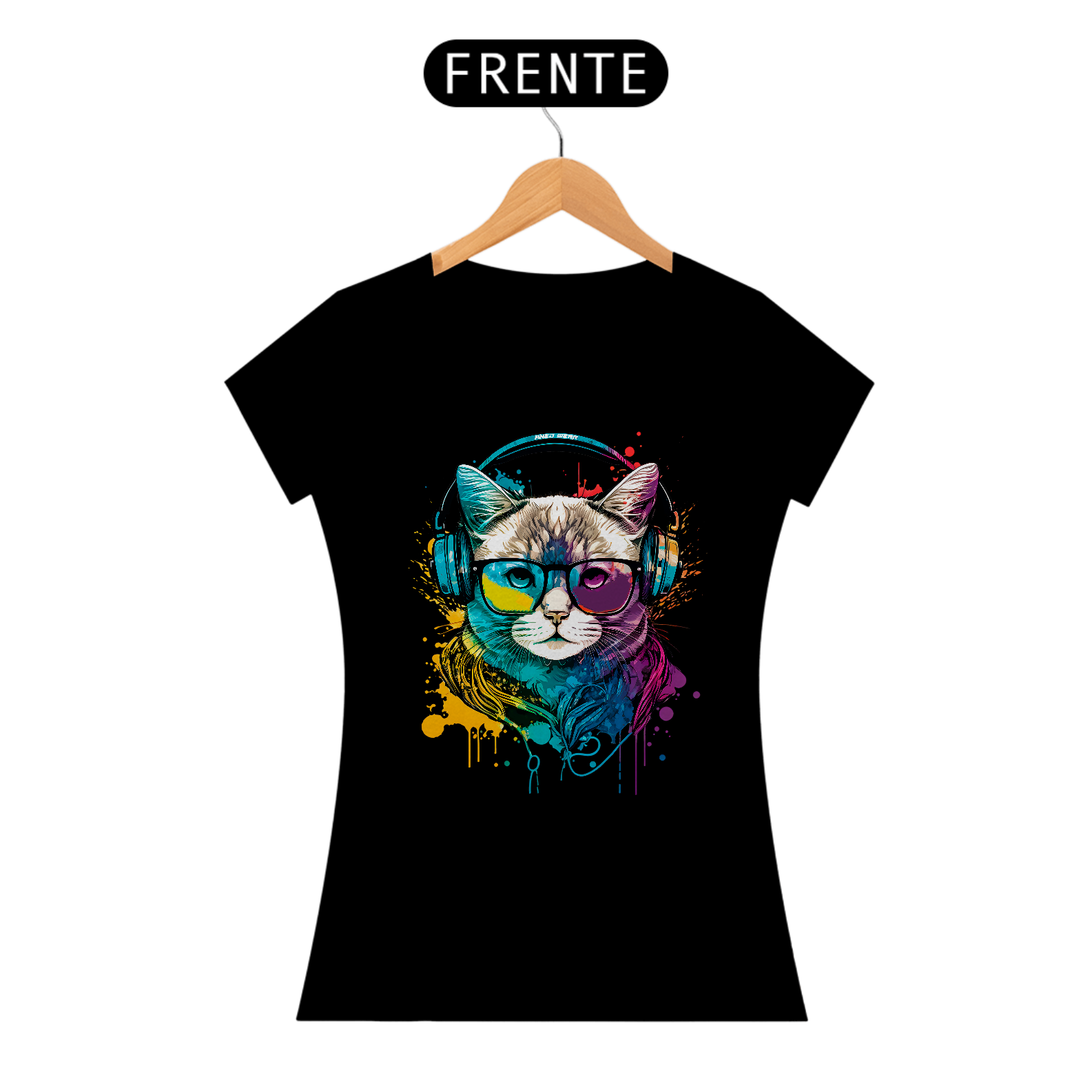 Camiseta Baby Long Cut Cat AnedWear