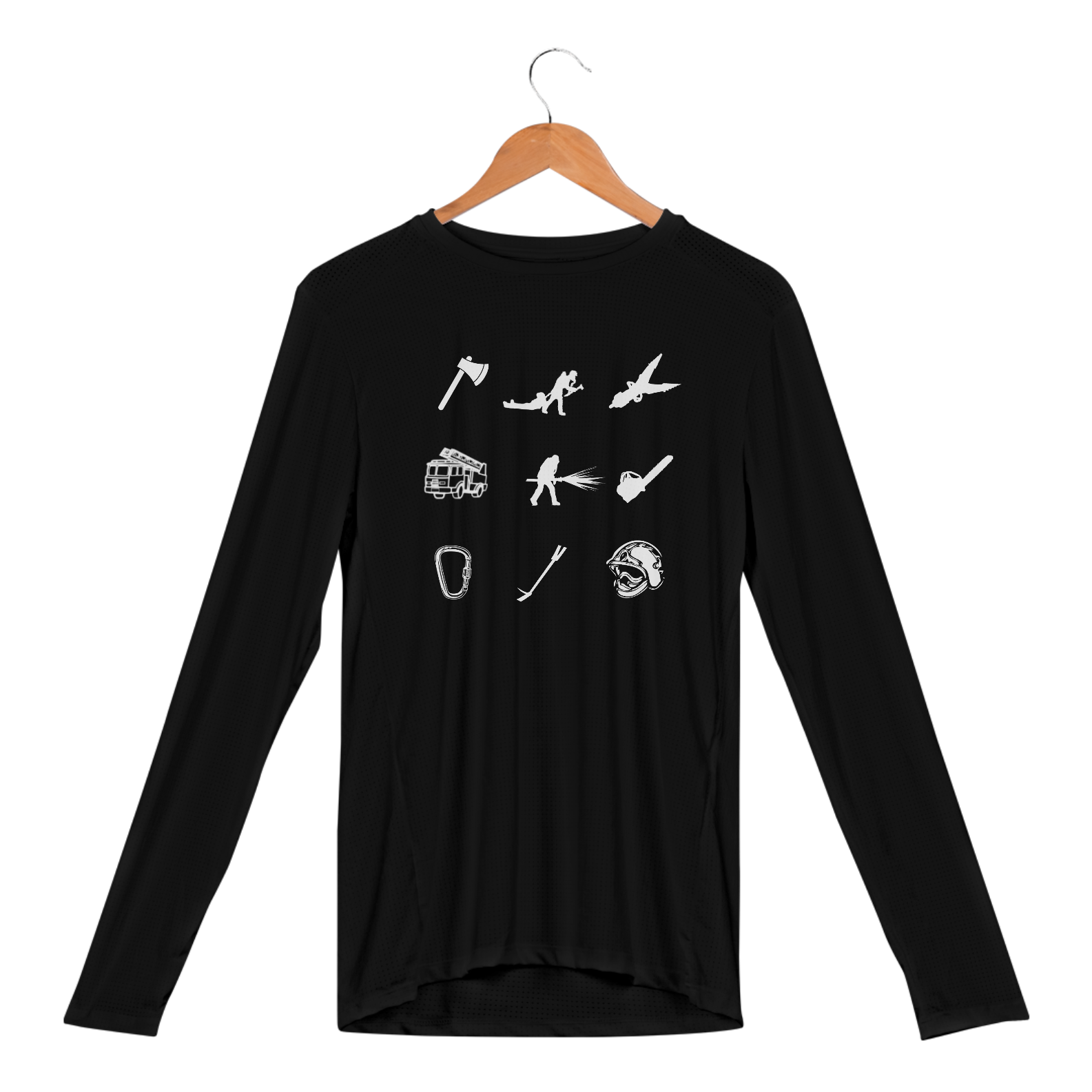 Manga longa Sport Dry Uv - Símbolos Bombeiro 