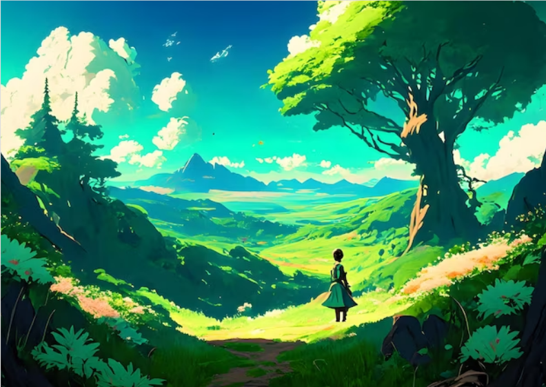 Poster Paisagem-Anime