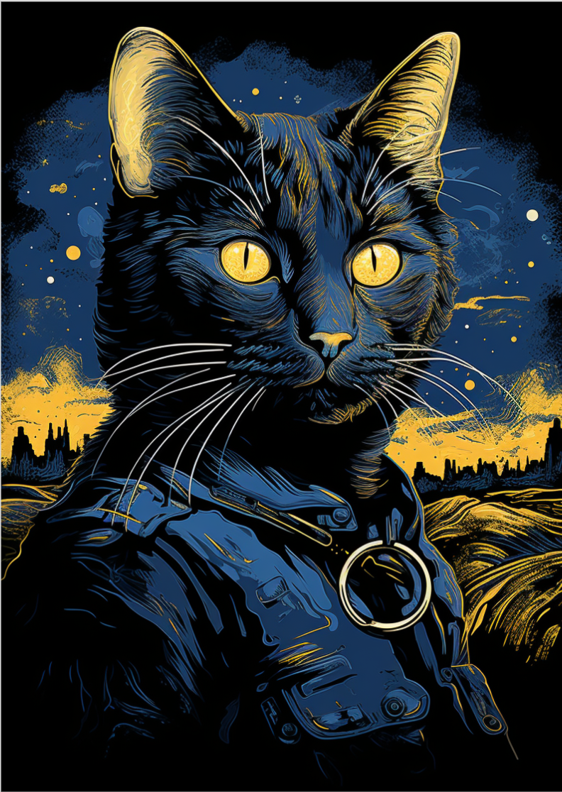 Pôster Ilustração de gatos