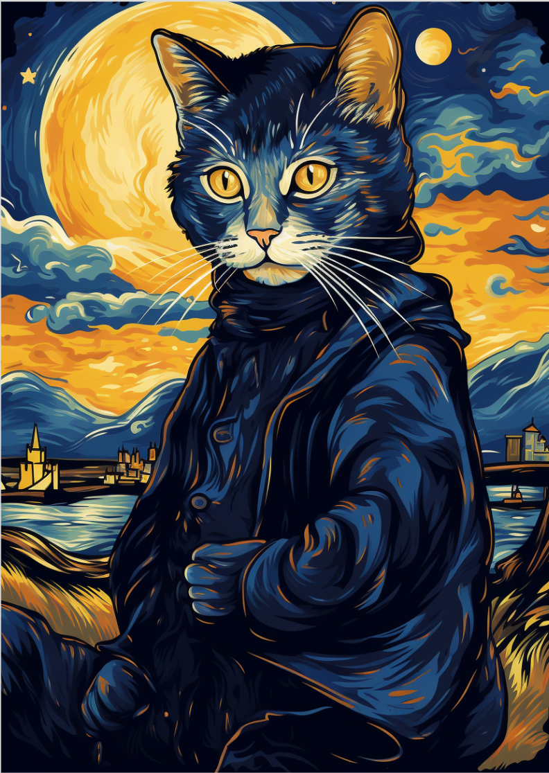 Pôster Ilustração de gatos