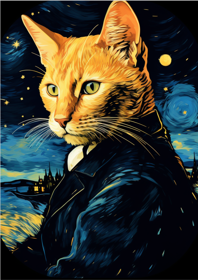 Pôster Ilustração de gatos