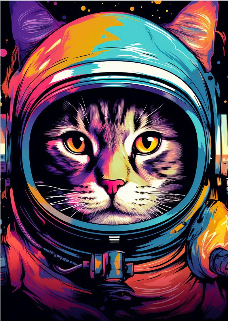 Pôster Ilustração de gatos