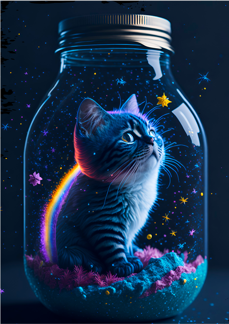 Pôster Ilustração de gatos