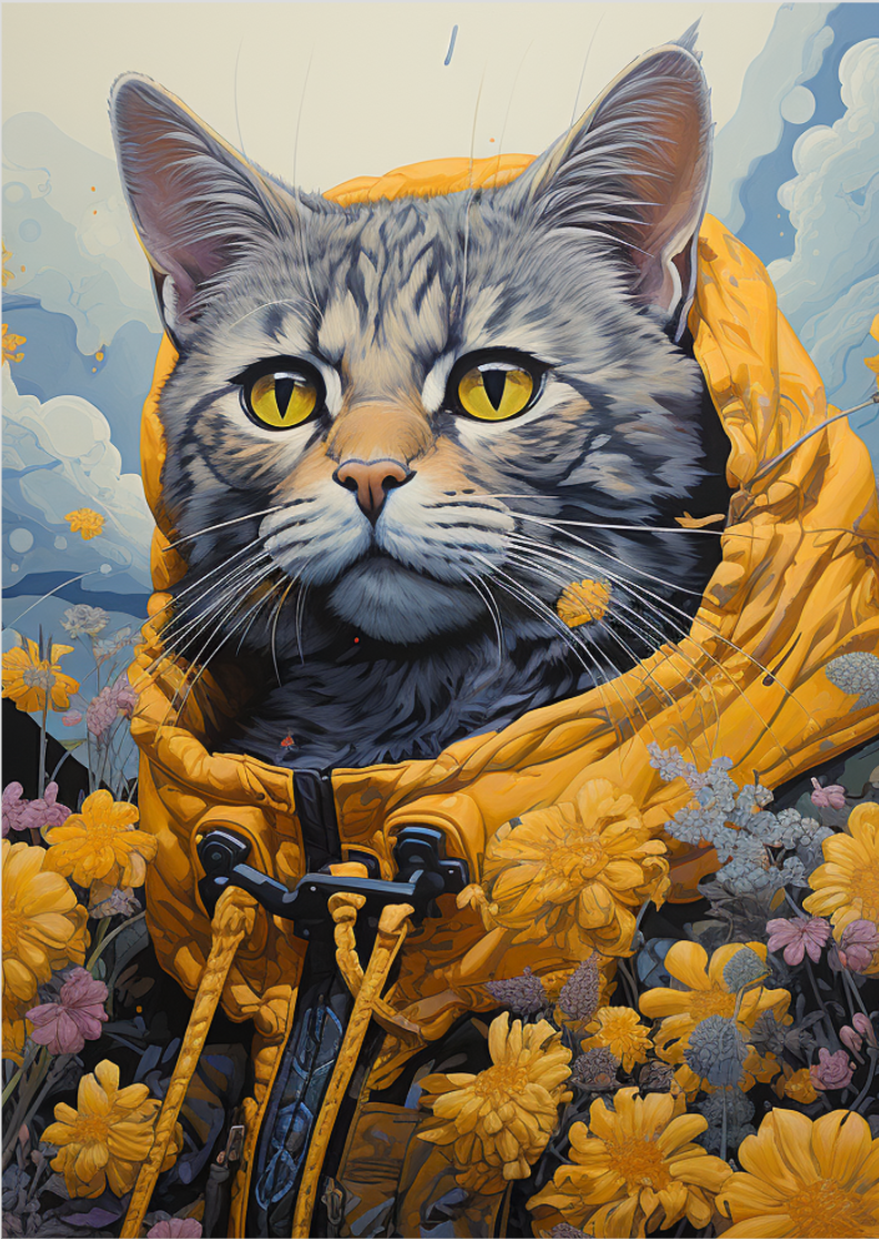 Pôster Ilustração de gatos