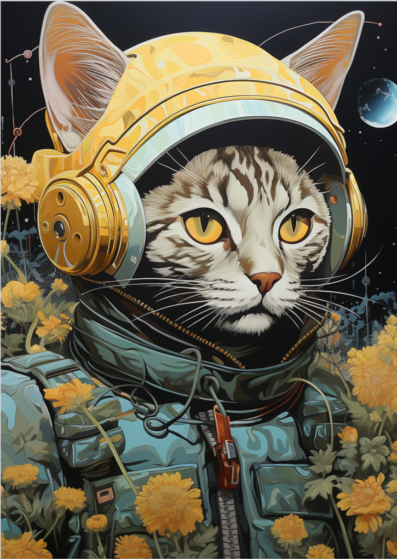 Pôster Ilustração de gatos