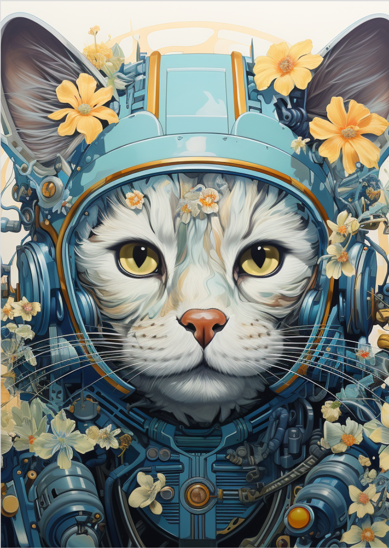 Pôster Ilustração de gatos