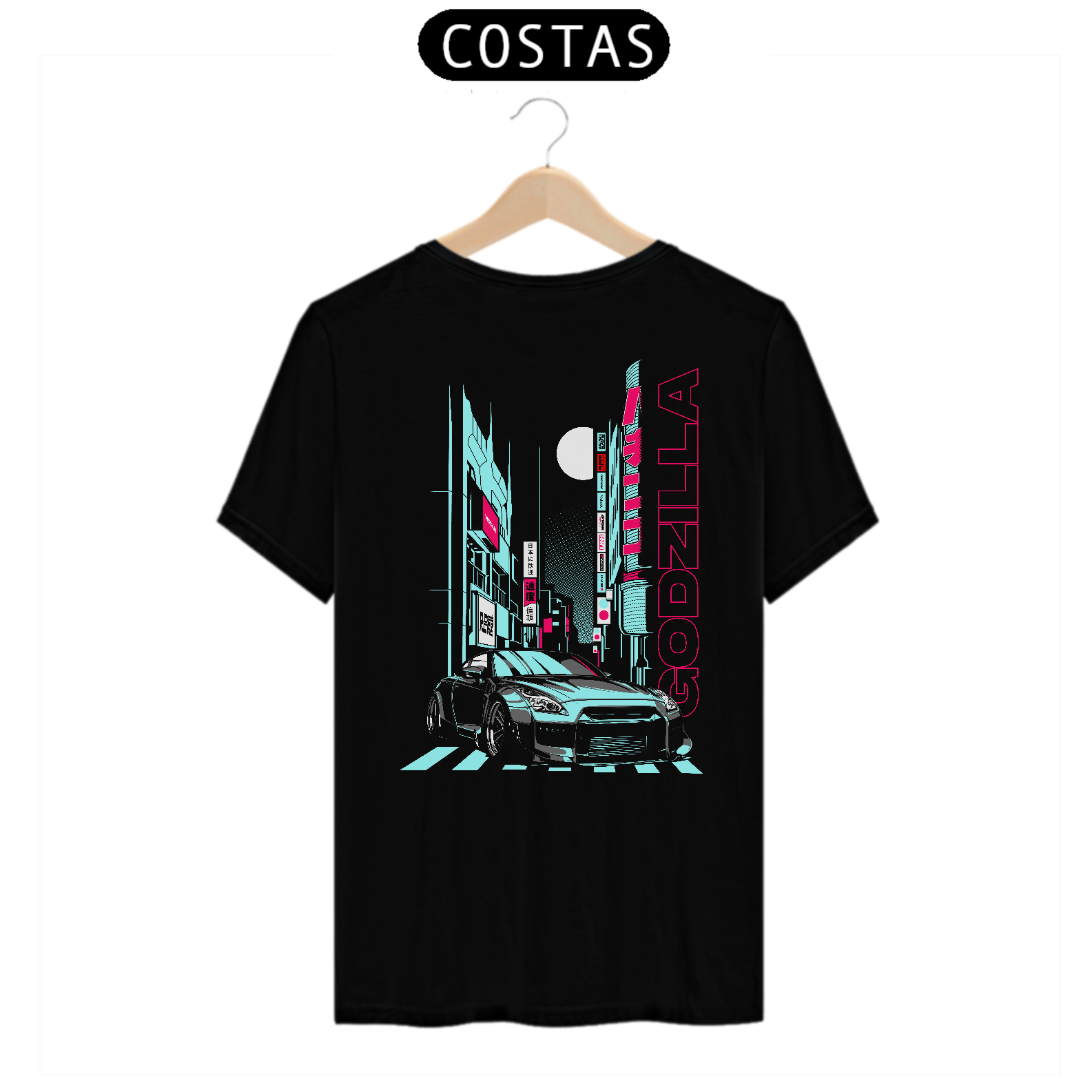 Camiseta Unissex GT-R R35 Godzilla