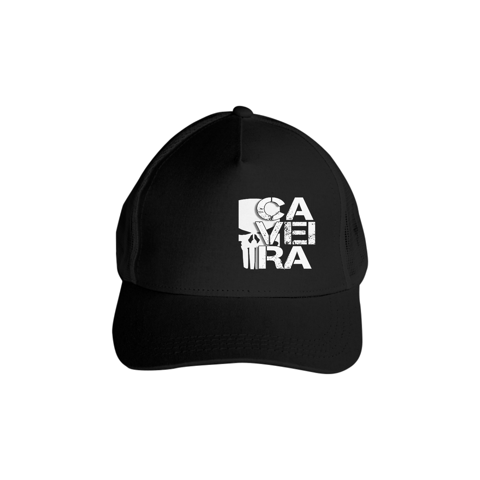 Boné Caveira - Preto/Branco