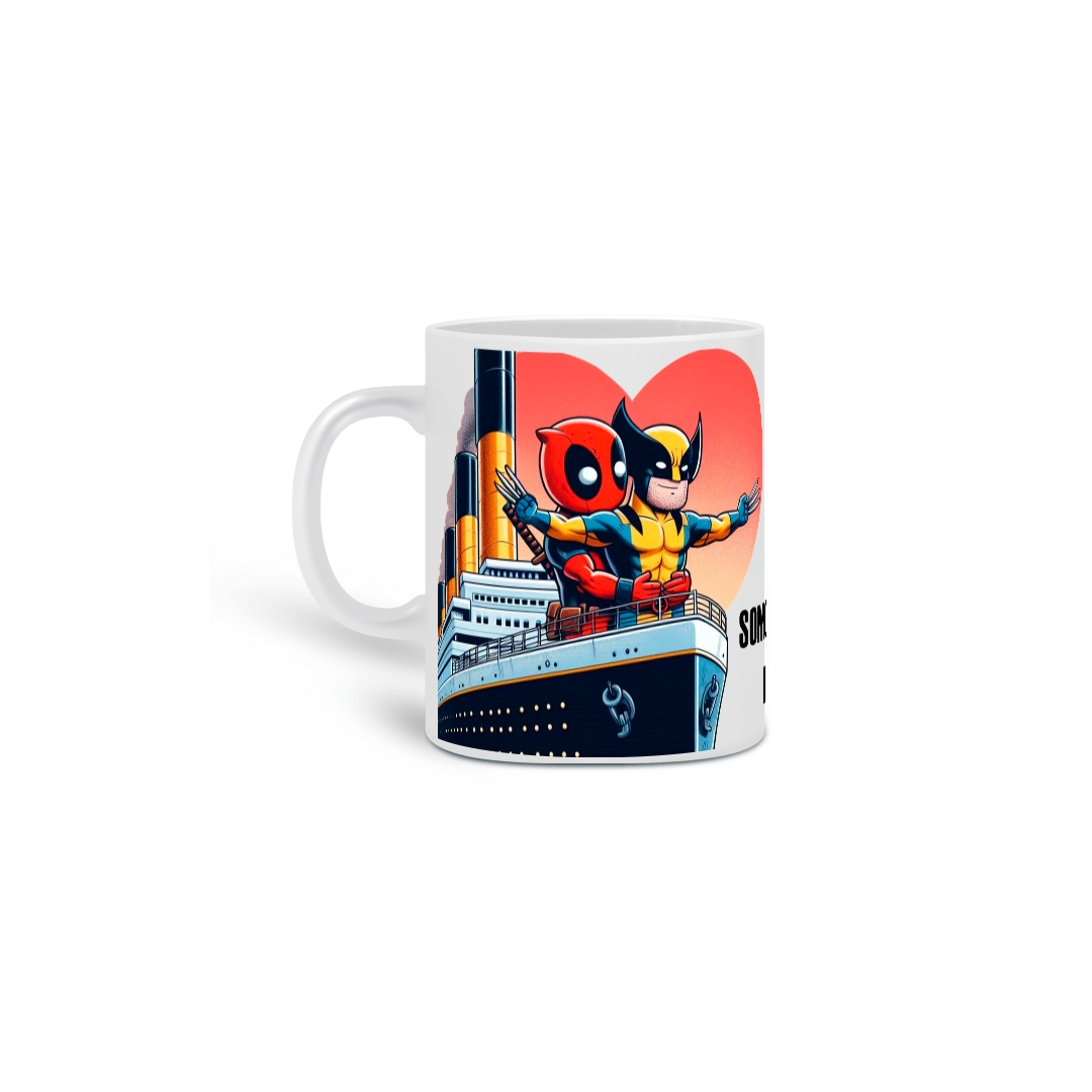 CANECA DEADPOOL E WOLVERINE TITANIC