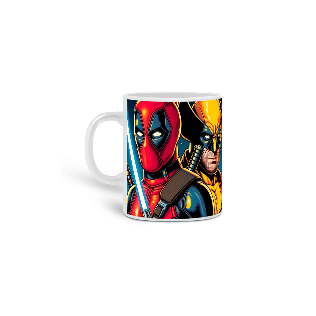 CANECA DEADPOOL E WOLVERINE STAR WARS