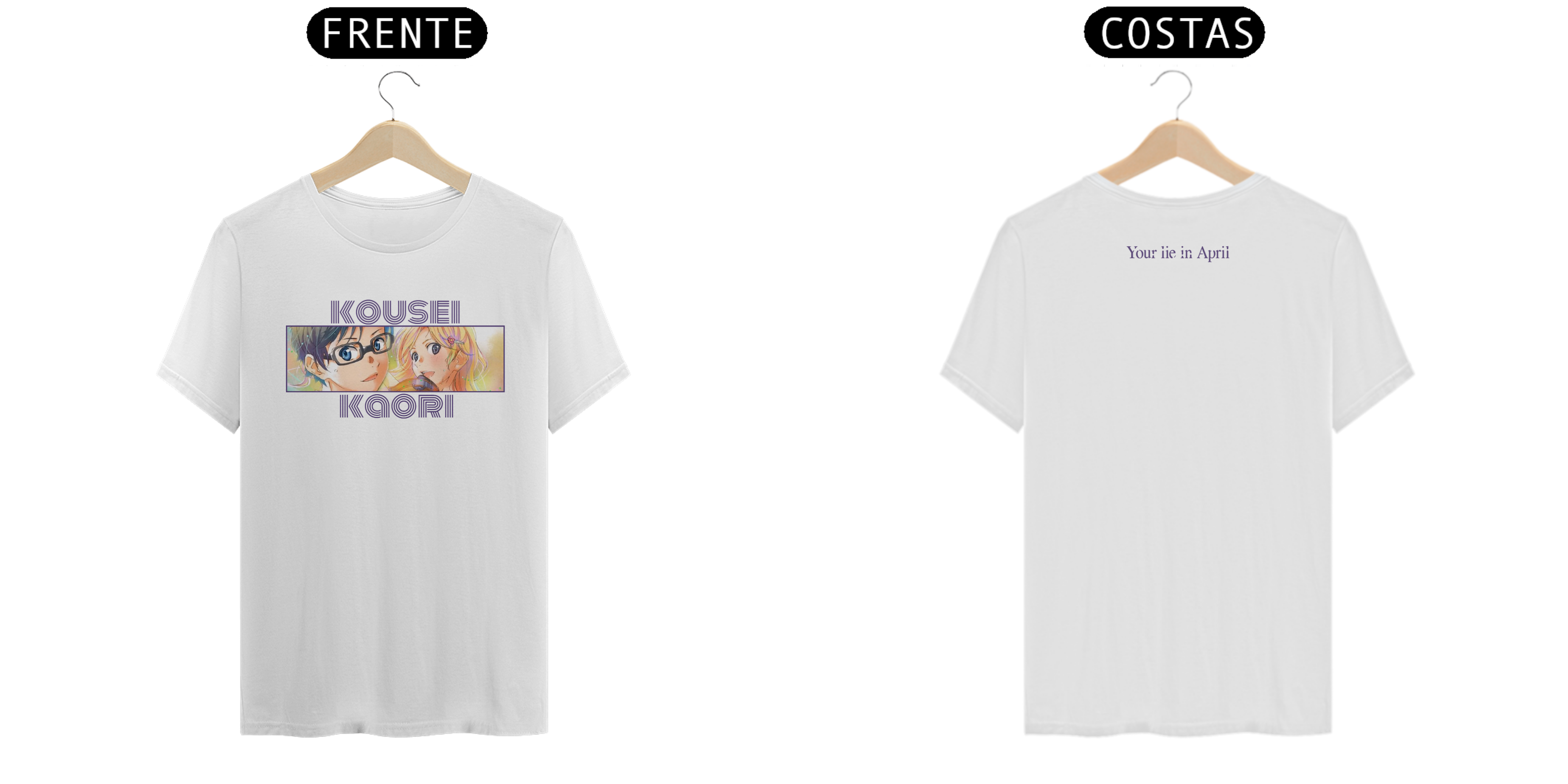 CAMISETA KOUSEI & KAORI YOUR LIE IN APRIL