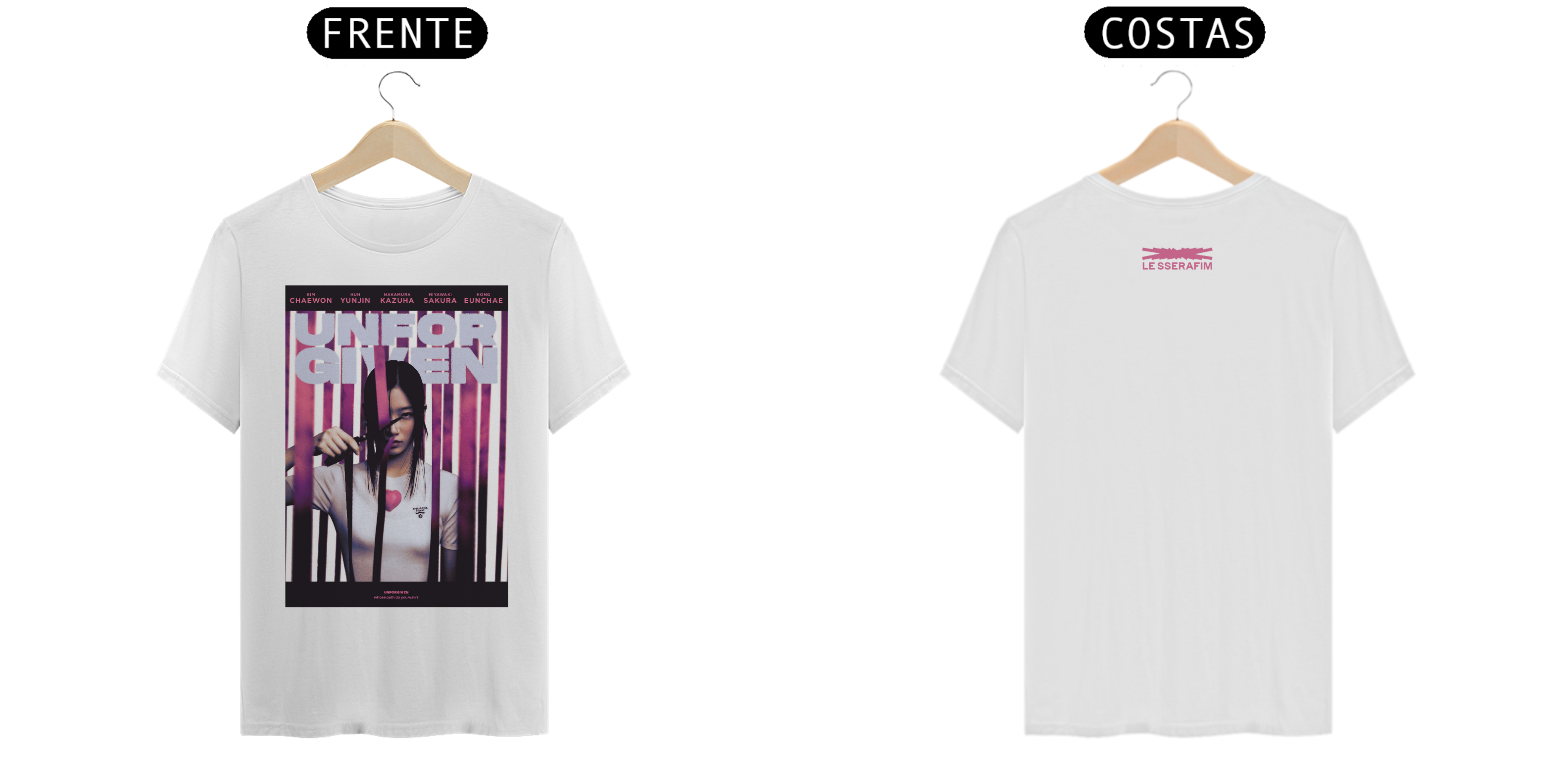 CAMISETA LE SSERAFIM UNFORGIVEN