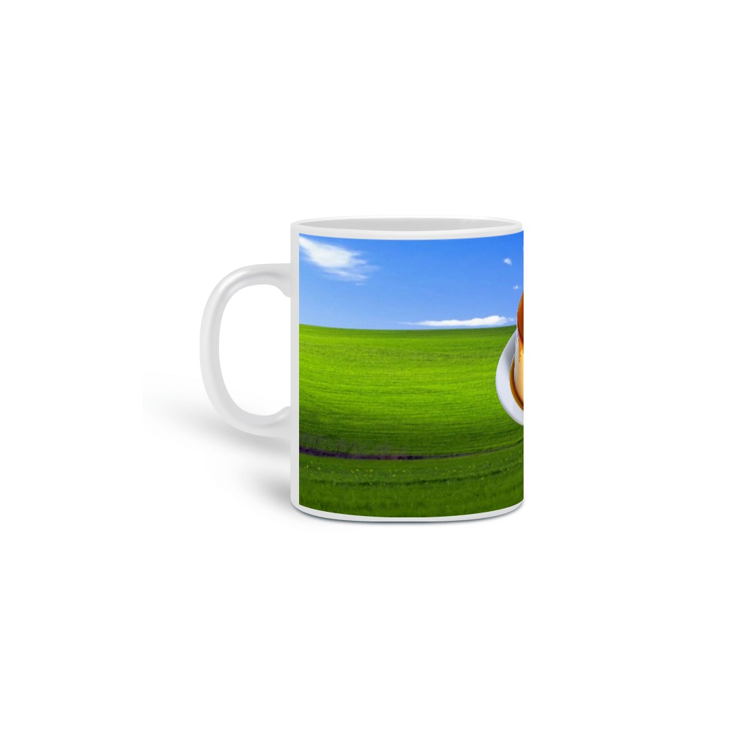 Pudim Bot Caneca com fundo do Windows XP