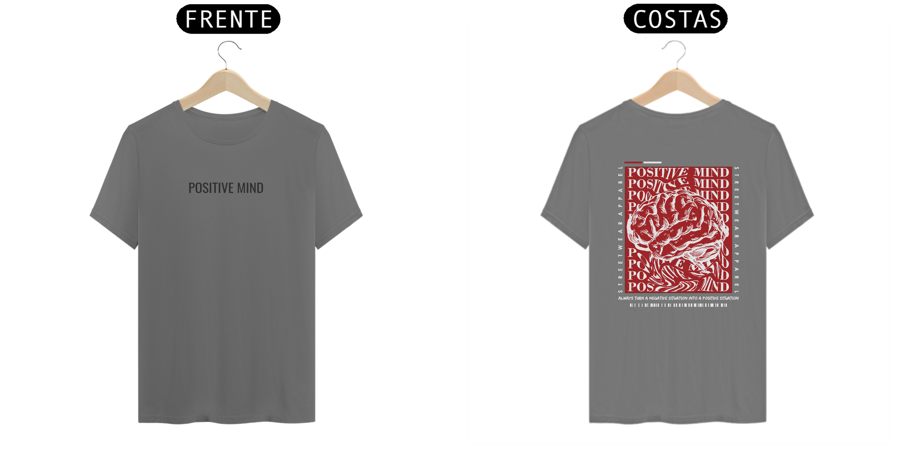 Nome do produto  T-Shirt Estonada Pensamento positivo