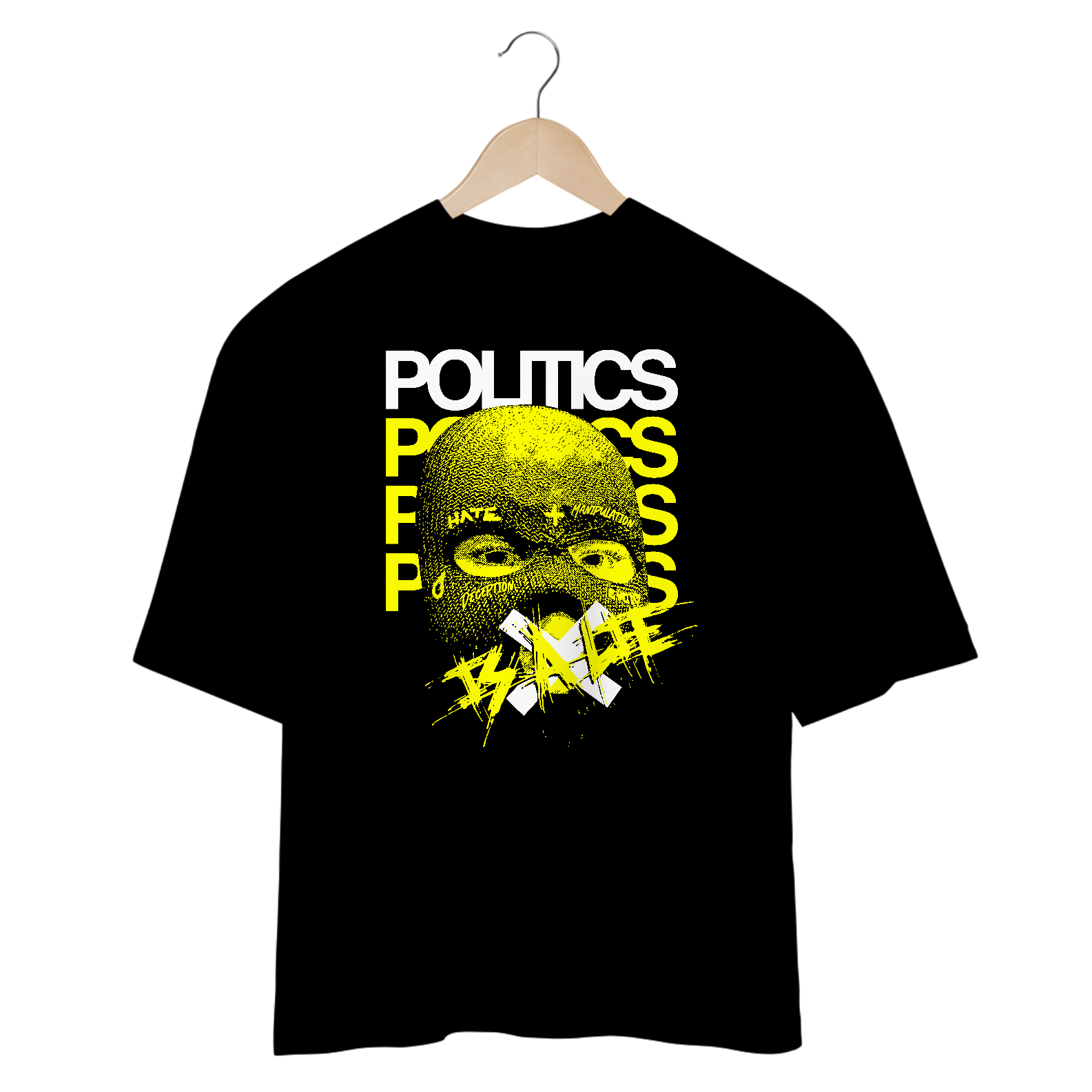 Nome do produto  Camiseta Oversized Politics Is Fake