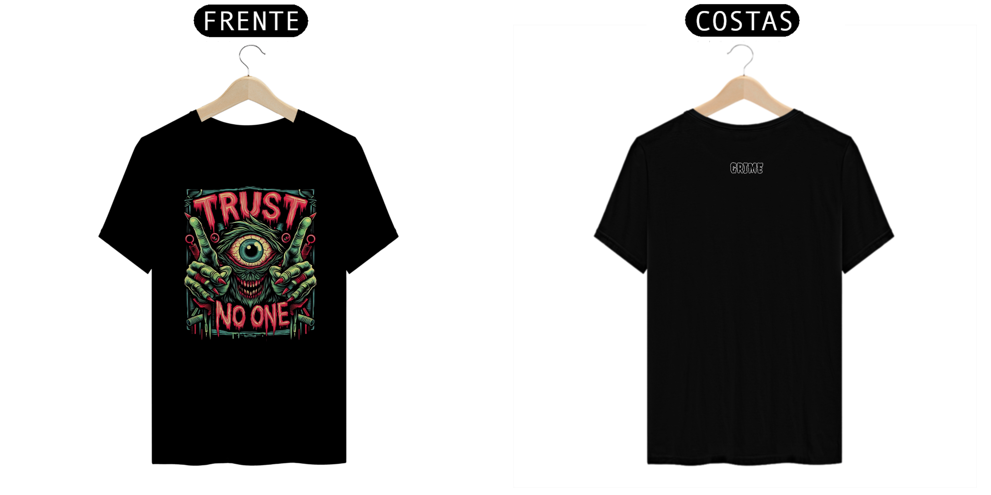 T-Shirt Clássica - Trust No One - Olho