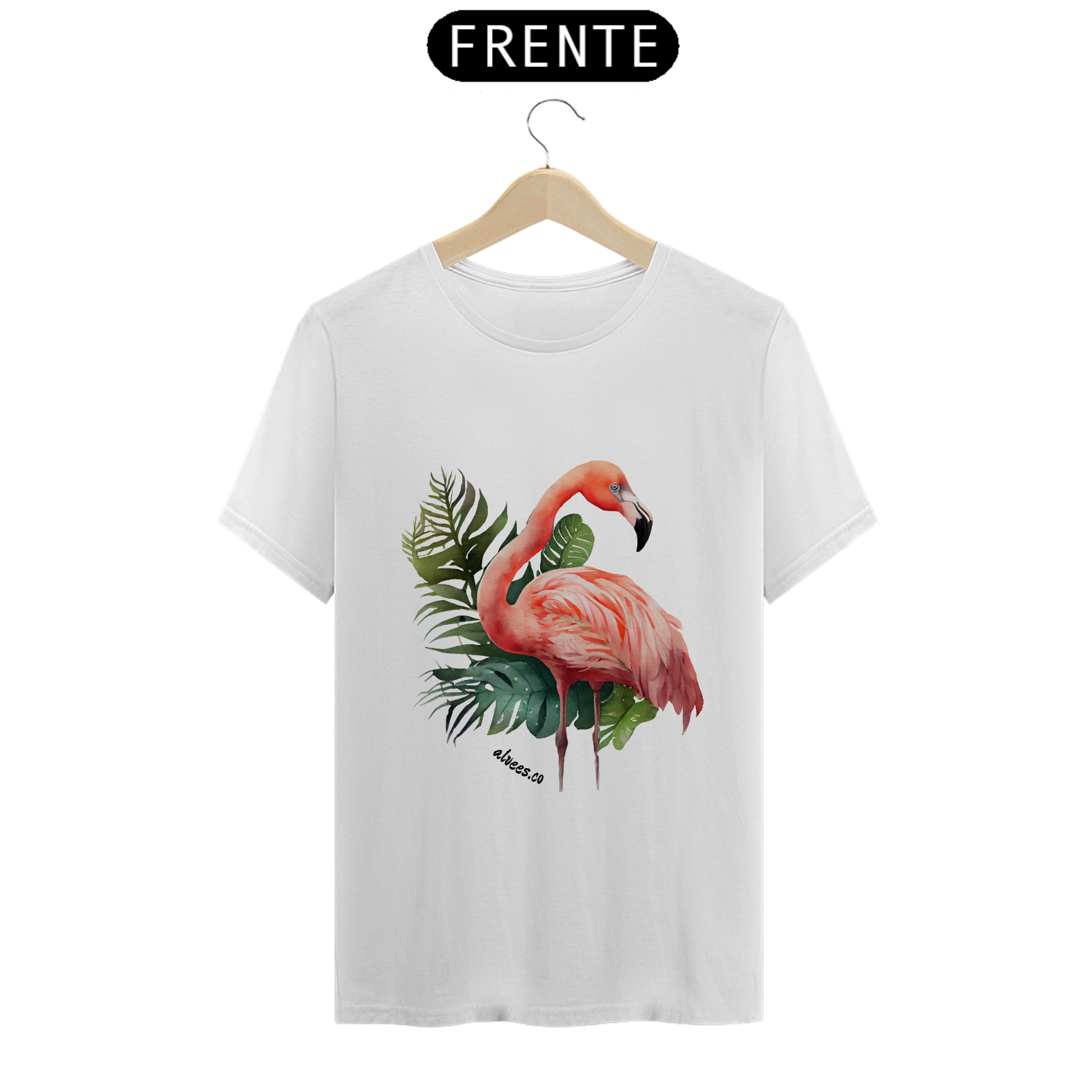 Nome do produto  Camiseta Flamingos