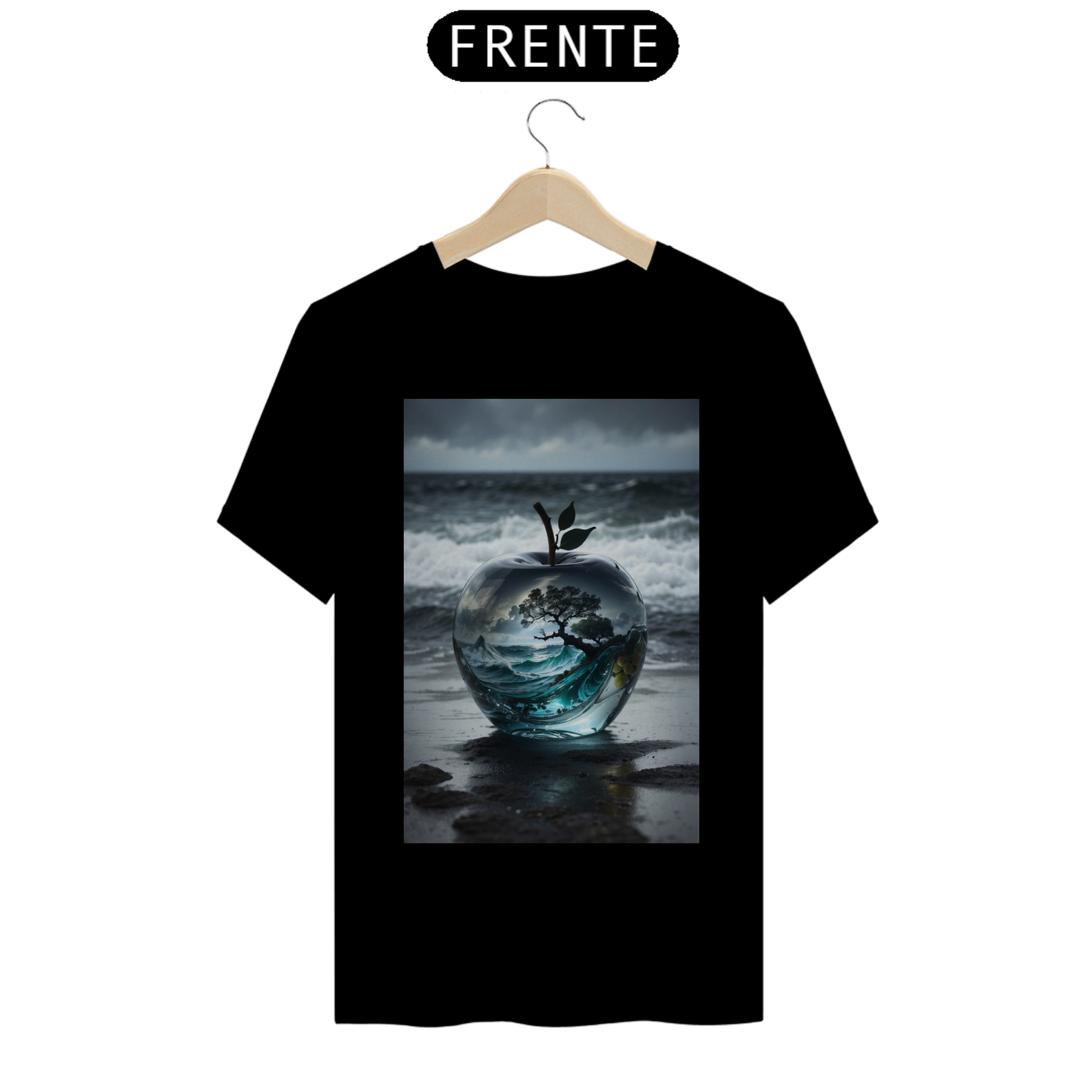 Maçã de Vidro Hiper-Realista em Alta Definição