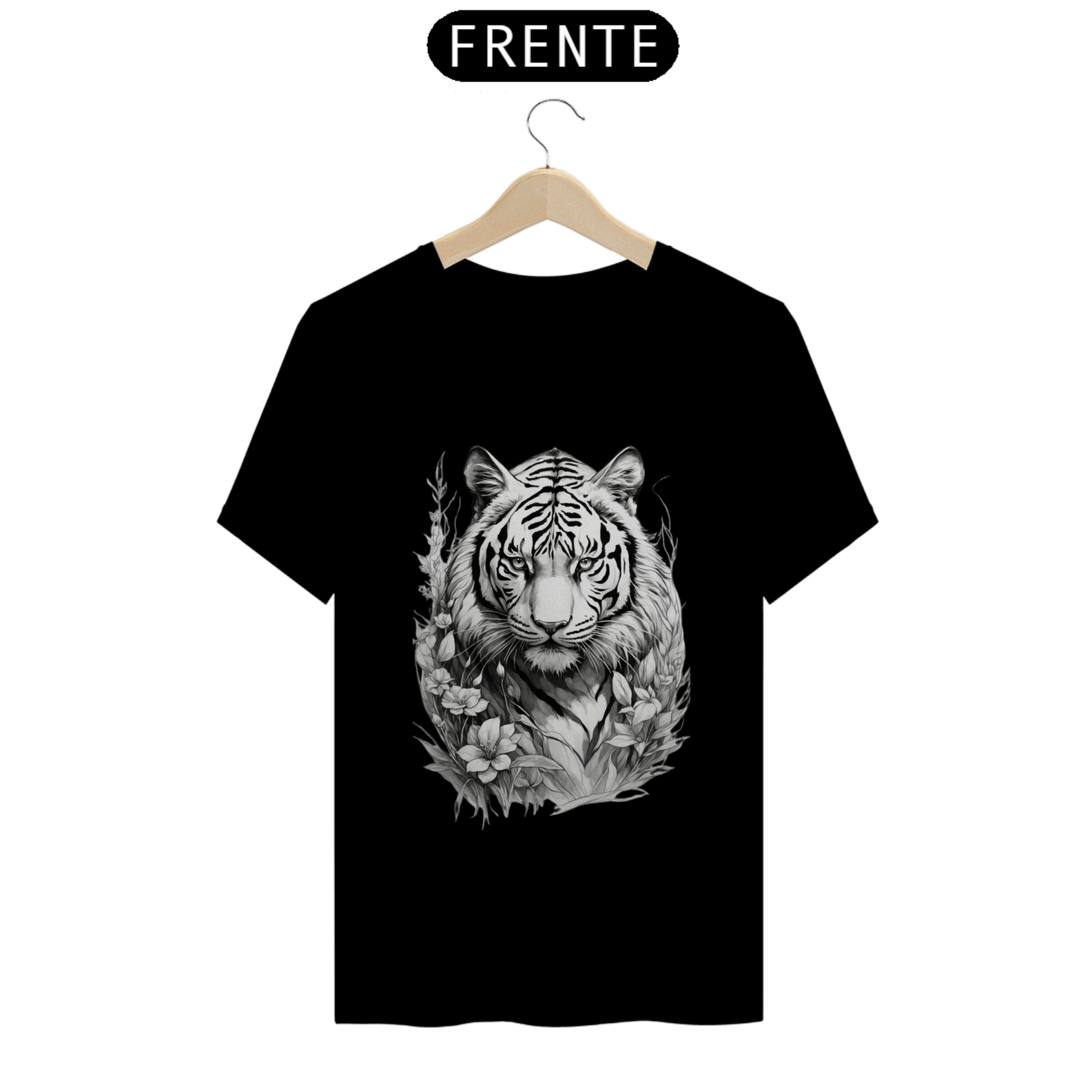 Tigre Mandala Preto e Branco