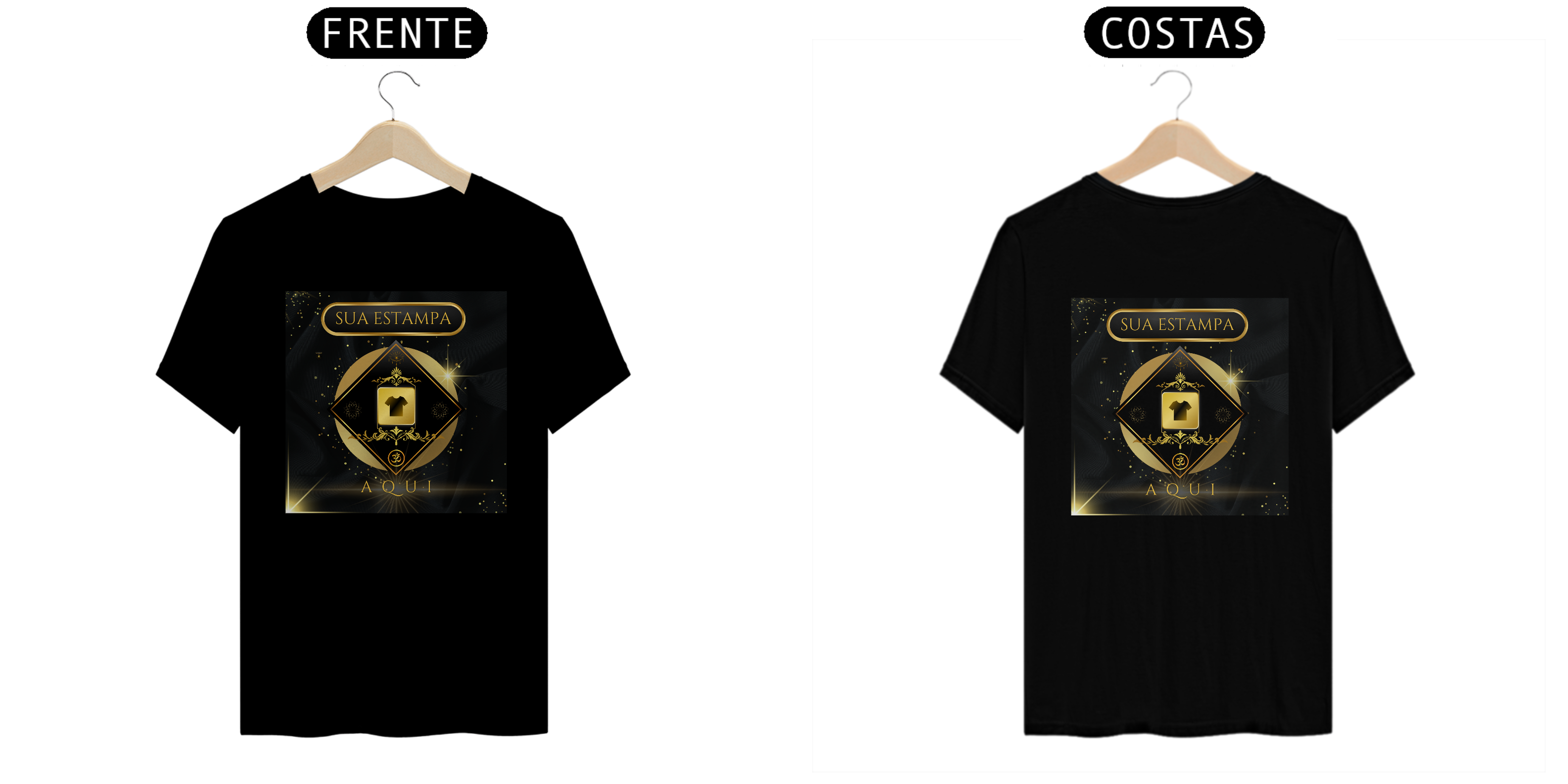 T-Shirt Classic Modelo Frente e Verso - Cores Disponíveis