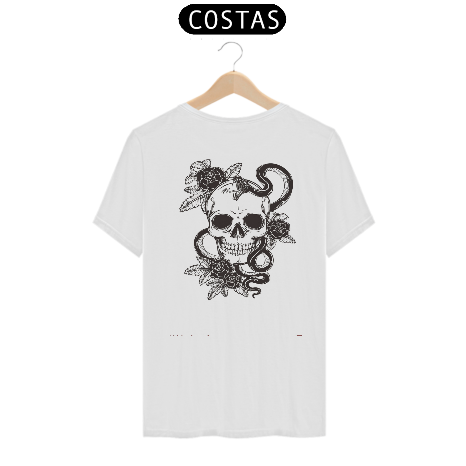 Camiseta Masculina estampa de caveira