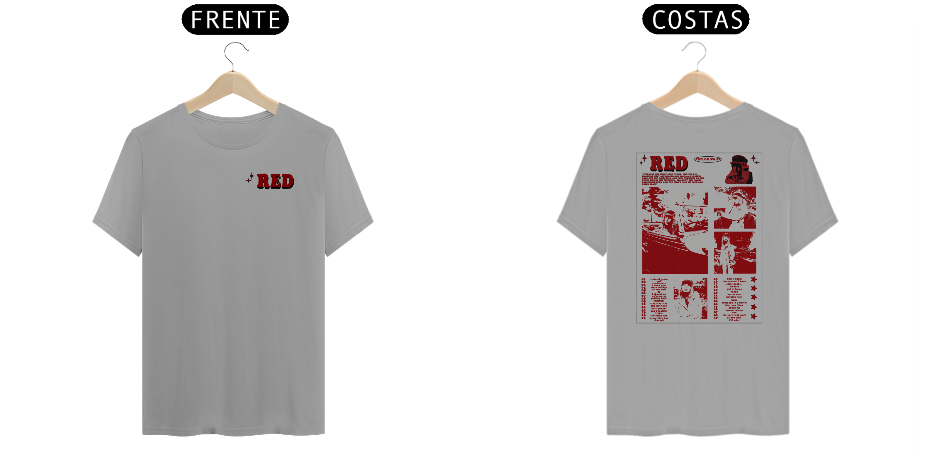Blusa Taylor Swift Album RED Vintage