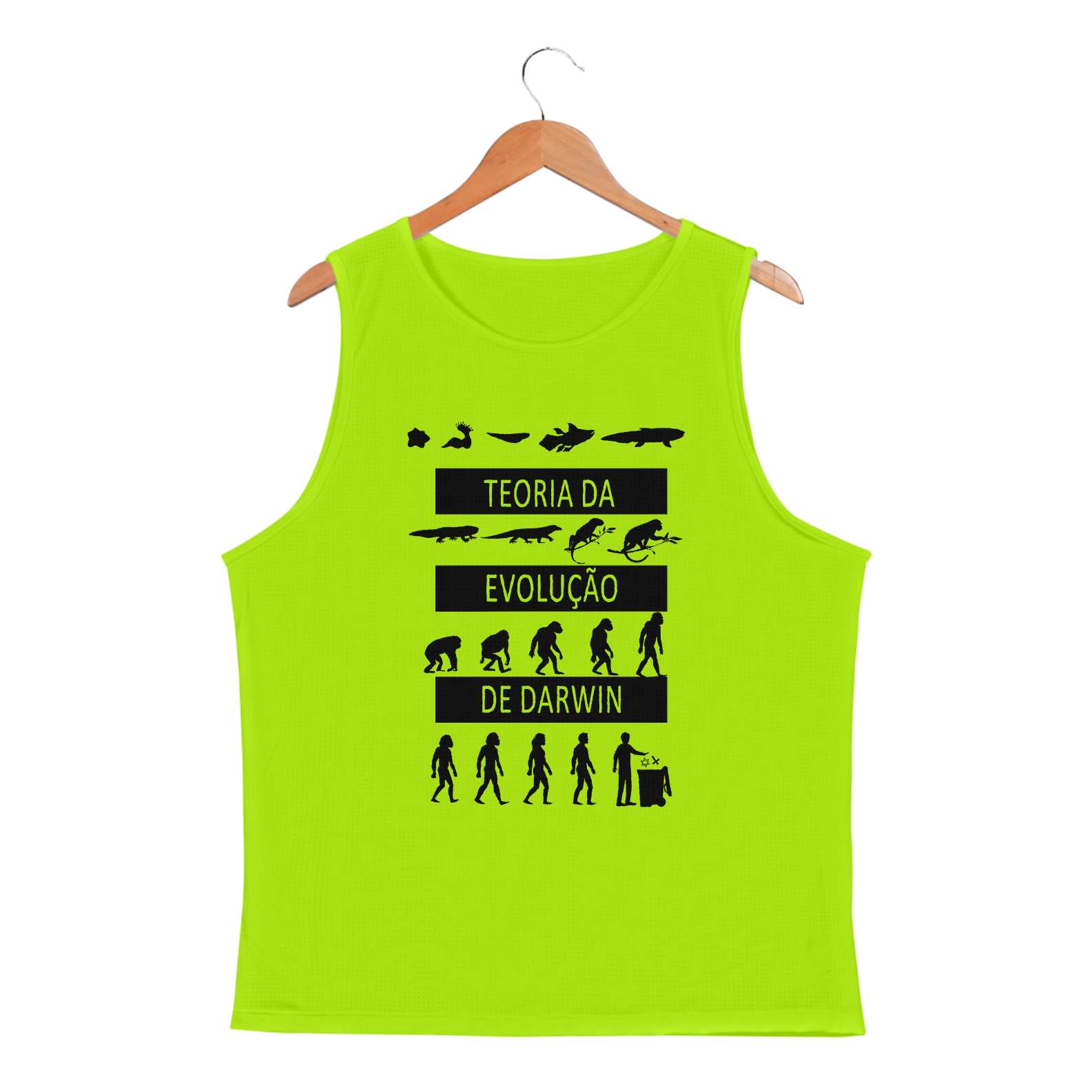 Camiseta Regata UV: Teoria da Evolução de Darwin.
