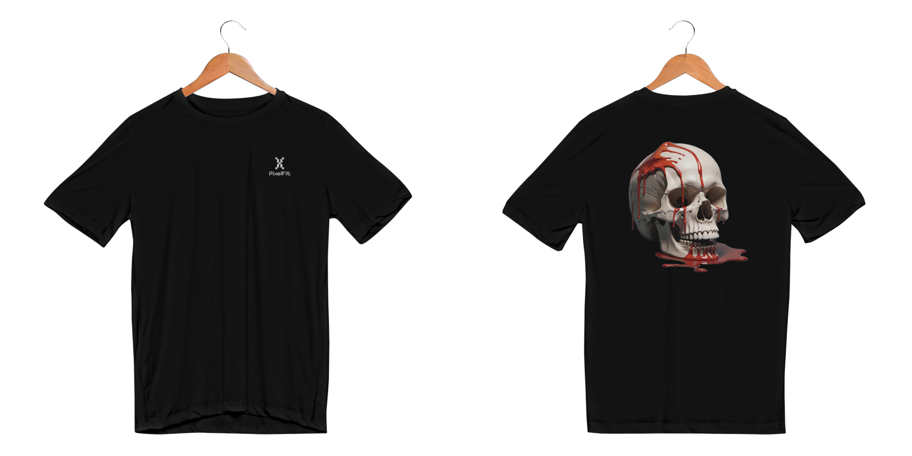 Nome do produto: Camiseta Pixel Fit - Caveira