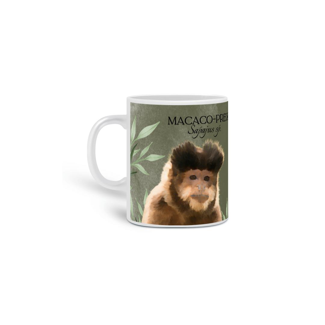 Caneca Macaco-prego - Coleção Animais Silvestres
