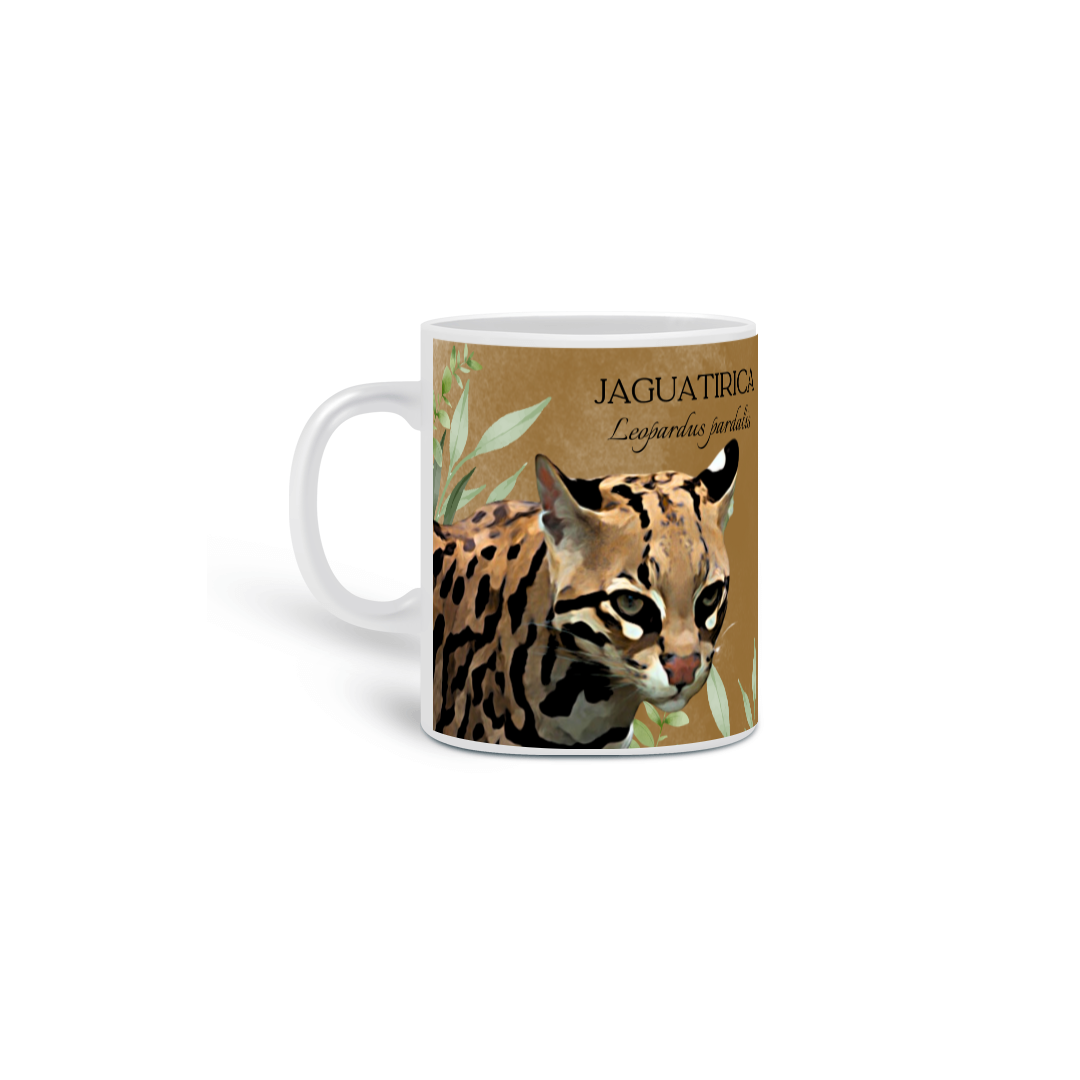 Caneca Jaguatirica - Coleção Animais Silvestres