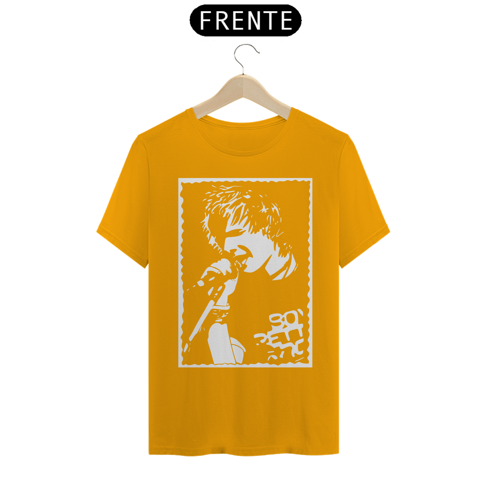 Camiseta Ed Sheeran emoldurada cantando
