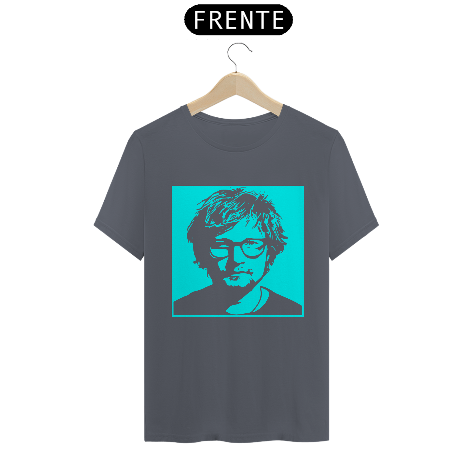 Camiseta Ed Sheeran com logotipo turquesa