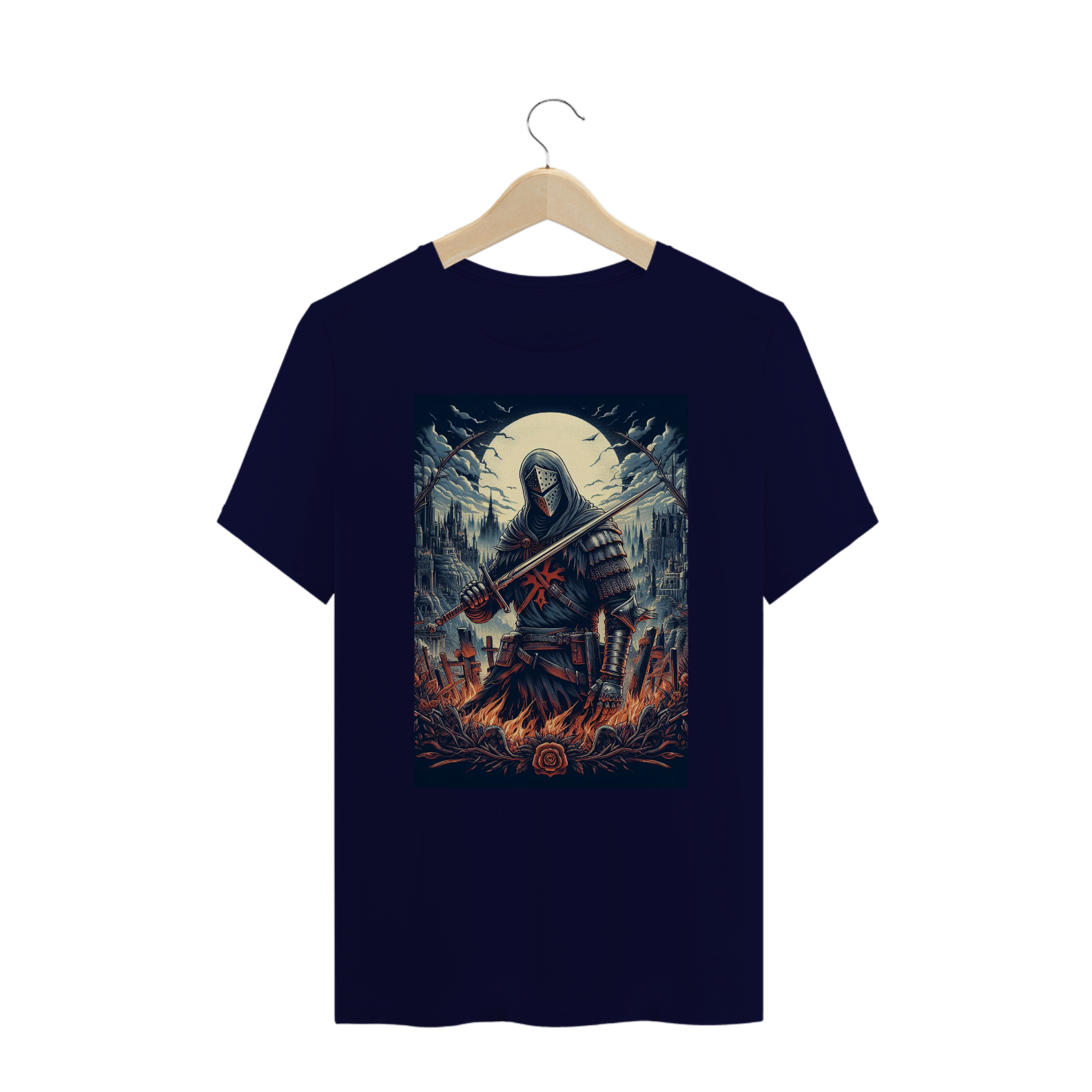 Nome do produto: T-Shirt Plus Size, Camiseta Dark Souls