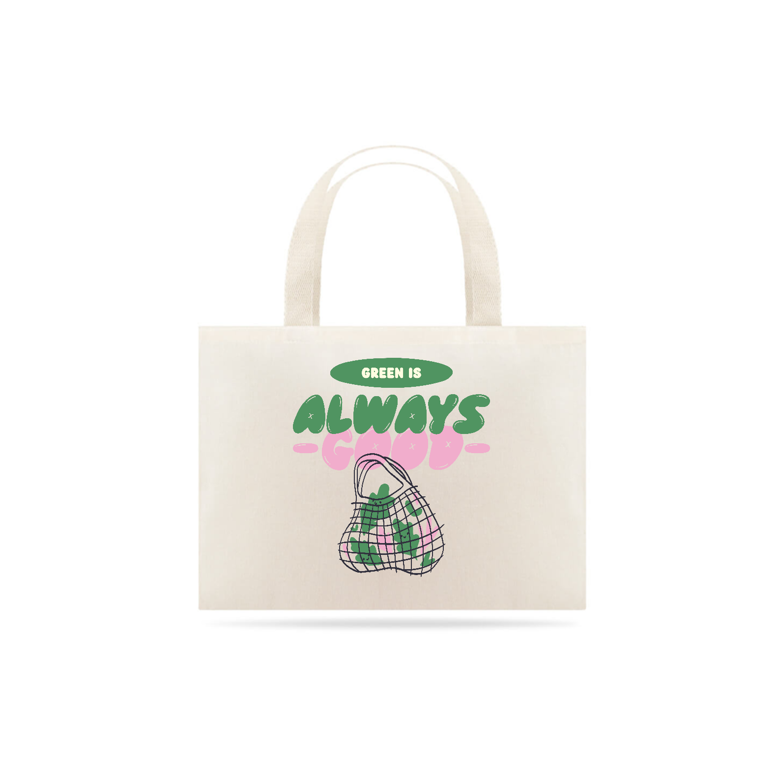 ECOBAG “GREEN IS ALWAYS GOOD“ - VEGANSTYLE