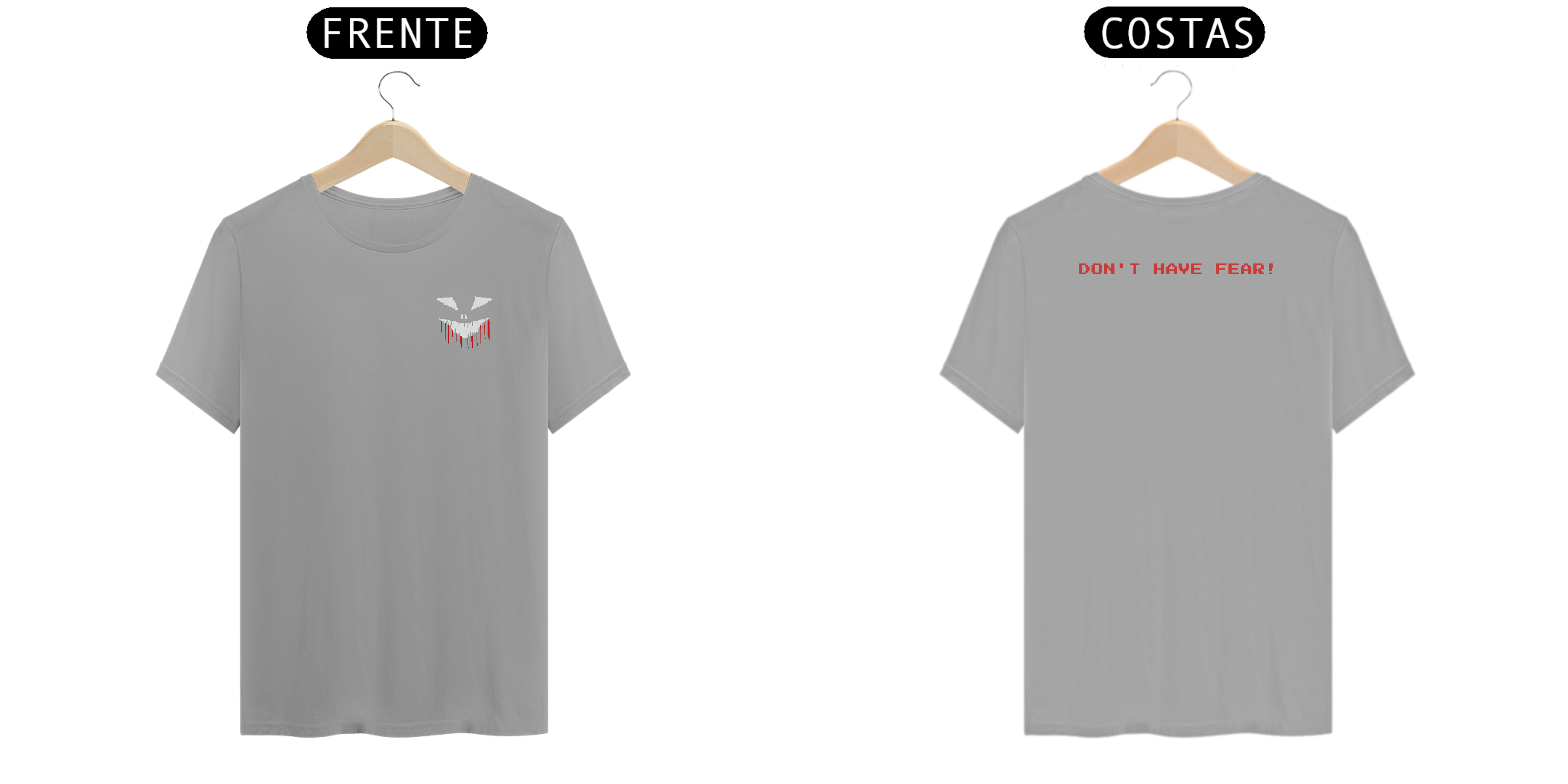 CAMISETA QUALITY MANGA CURTA (don't have fear pixel art).