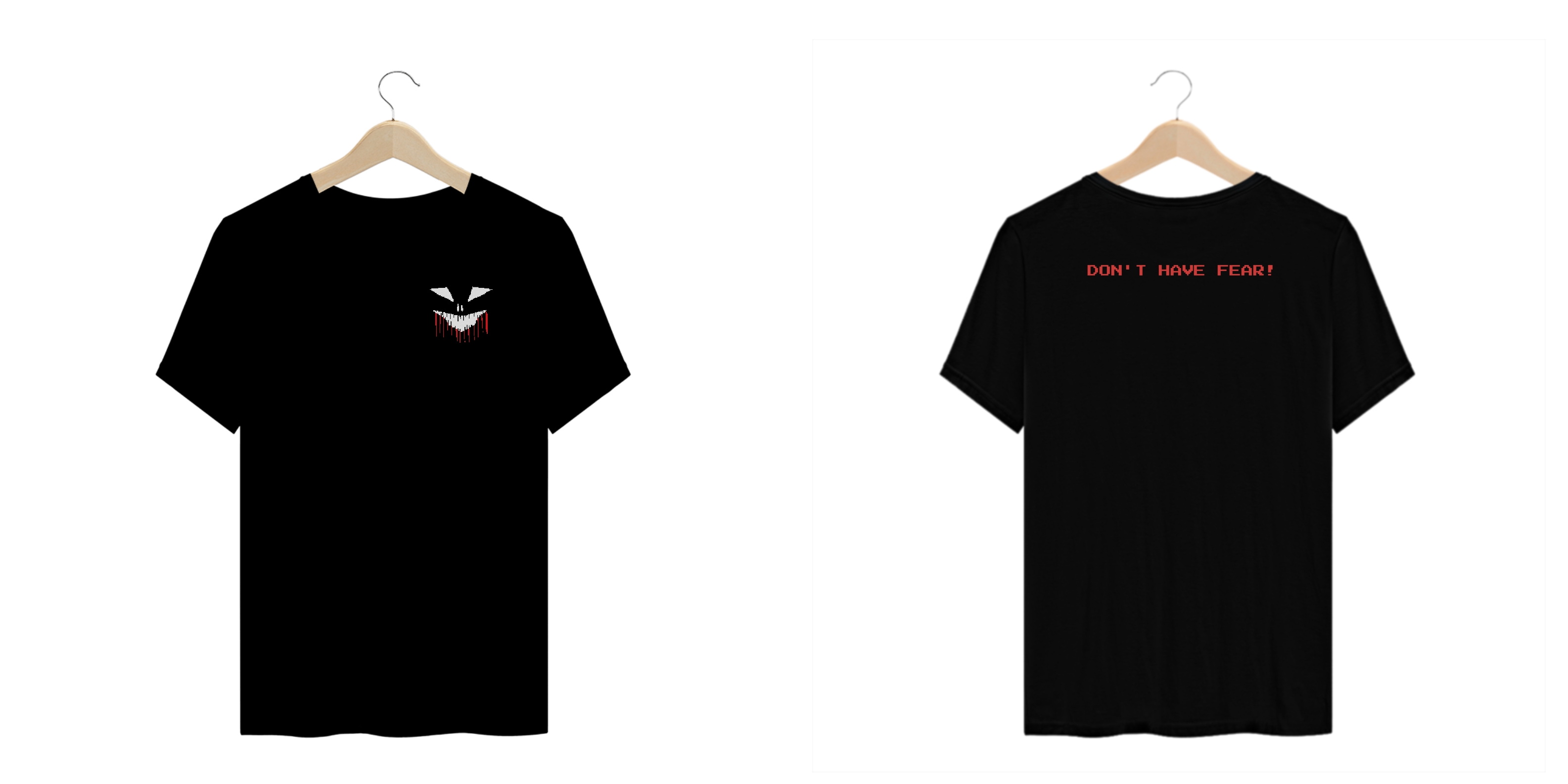 CAMISETA PLUS SIZE (don't have fear pixel art).