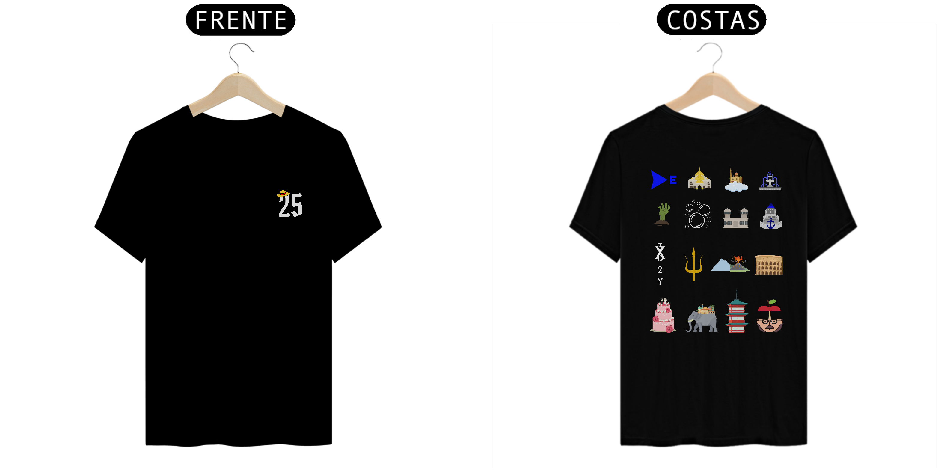 Nome do produto: Camiseta comemorativa 25 anos OP Black