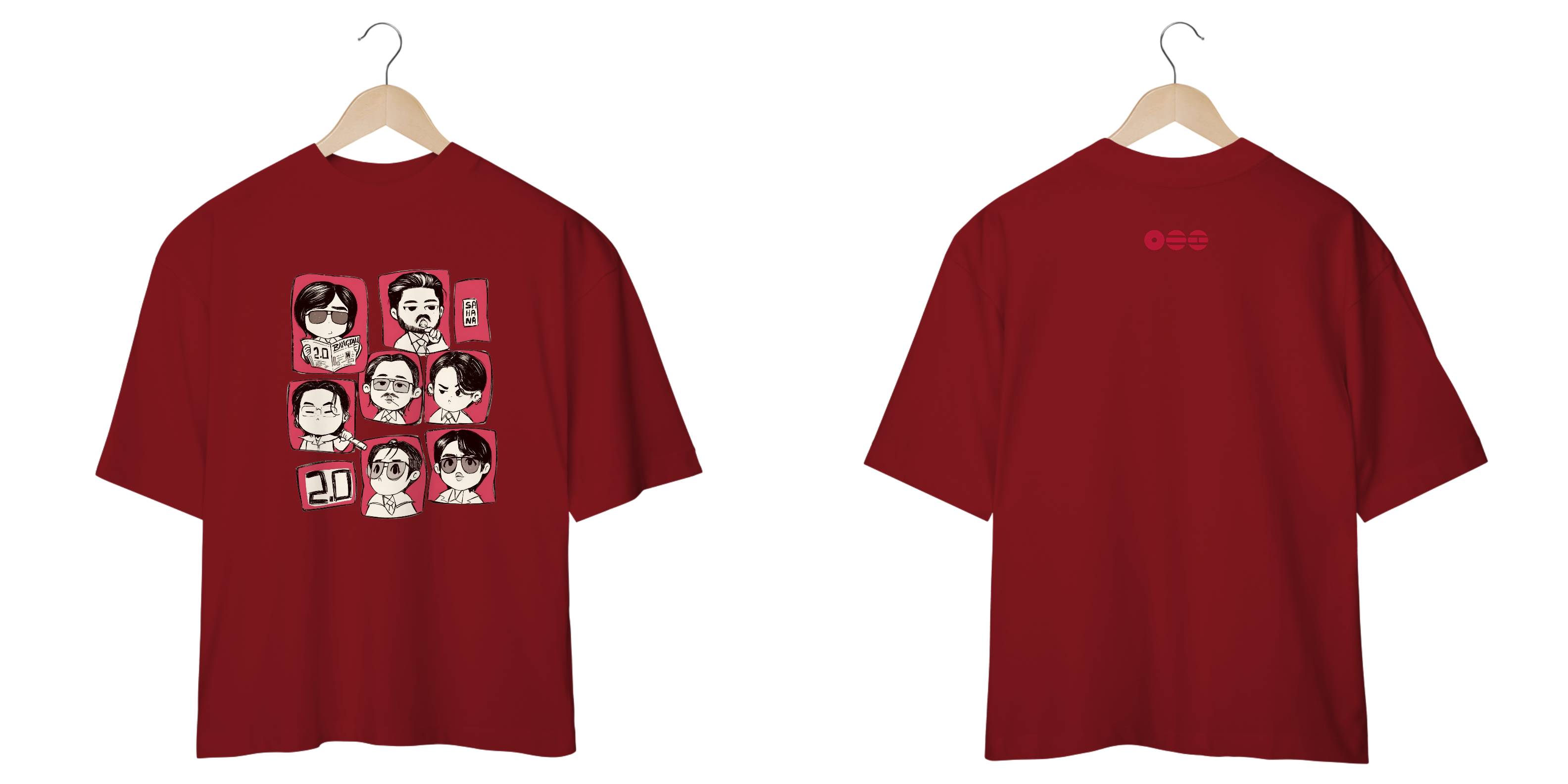 Camiseta Oversized 2.0 Arirang BTS caricatura R$134,54 em Danbi Korea