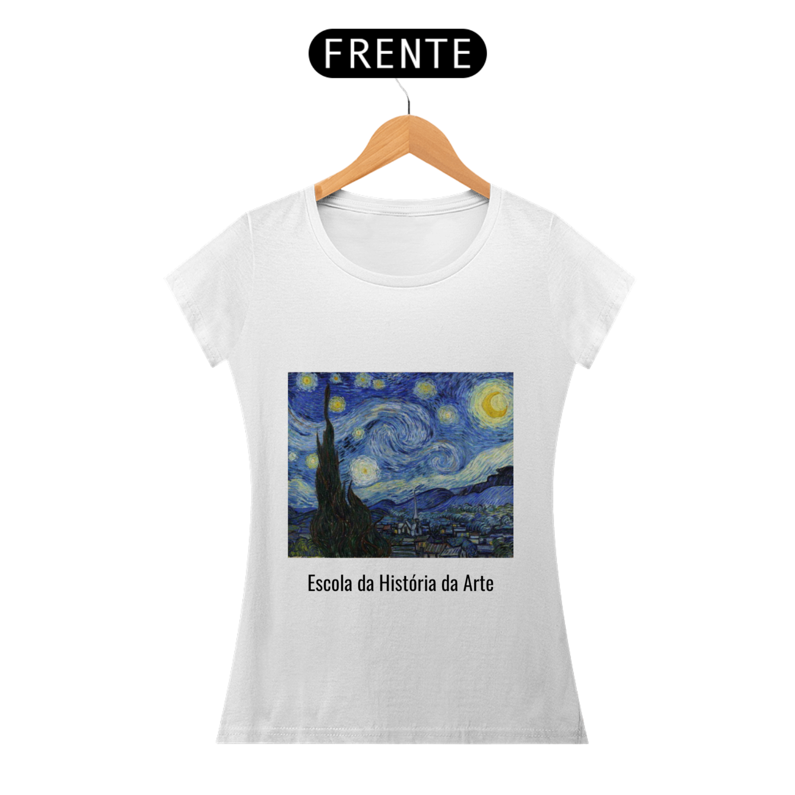 Camisa Feminina Baby Long Noite Estrelada